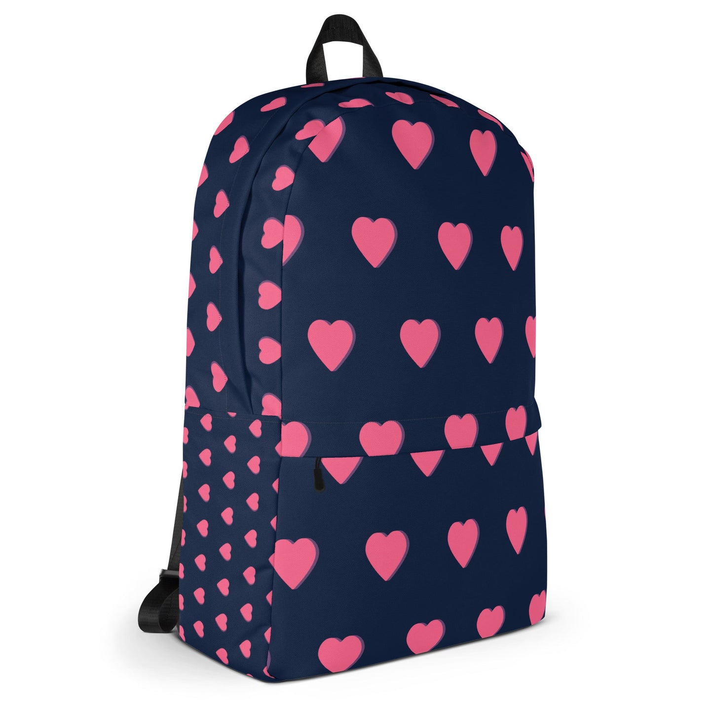 Pink Love Black Backpack Bag