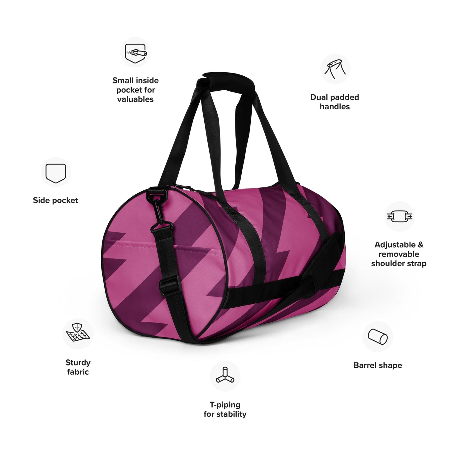 Flashight Purple Gym Bag - Getgoalrilla #